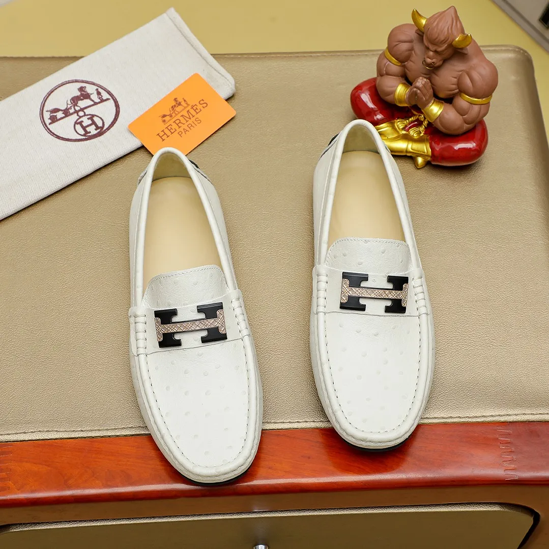 Men's shoes 💰360 🕷🕷【HERMES】The same style as Hermès counters🇨🇳Classic slip-on shoes 1:1 mold opening💯Original quality🍓Using imported first-layer cowhide🍅Pigskin lining🌶🌶Super high-end men's leather shoes🇨🇳Solid and stable Very special🍇color, optional! Code number 38-45……